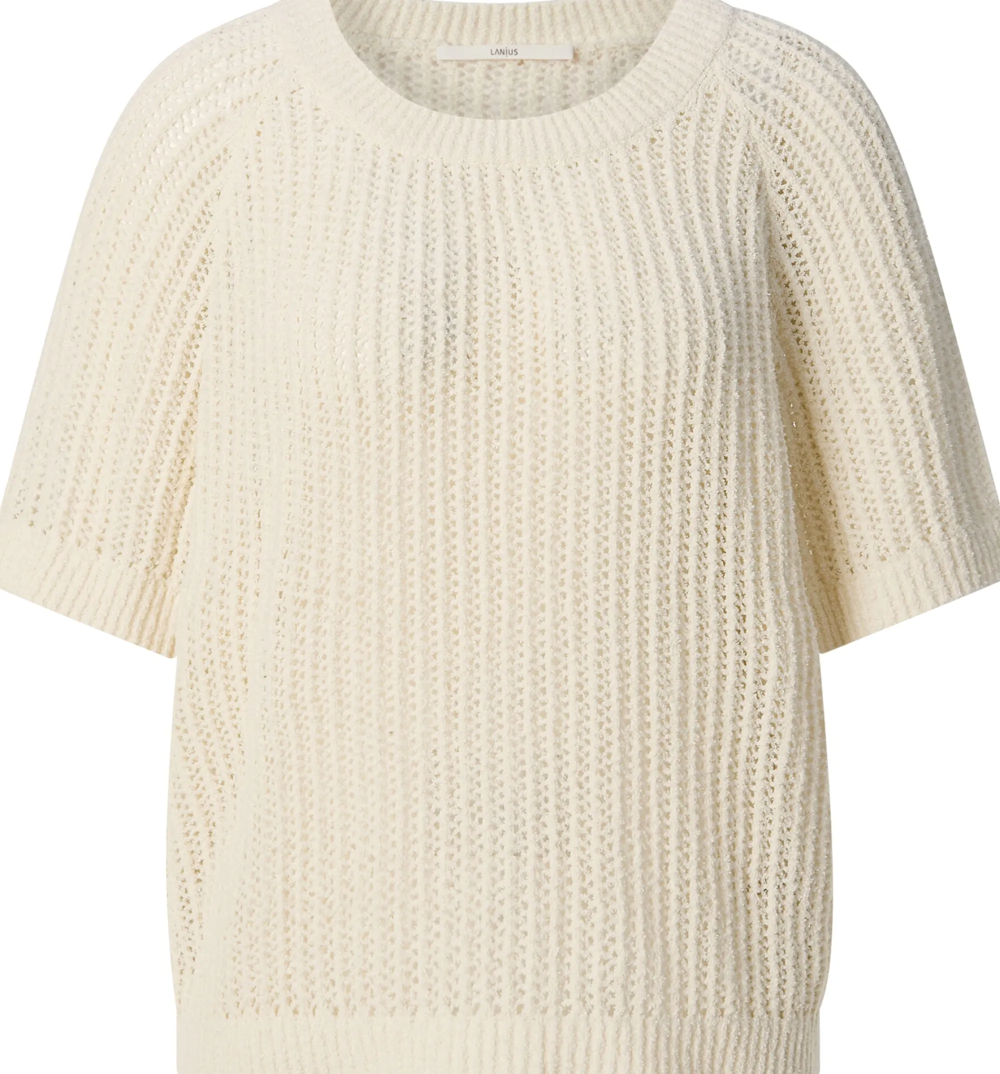 Shirts & Tops * LANIUS Damen-Strickshirt Bouclé Naturweiß