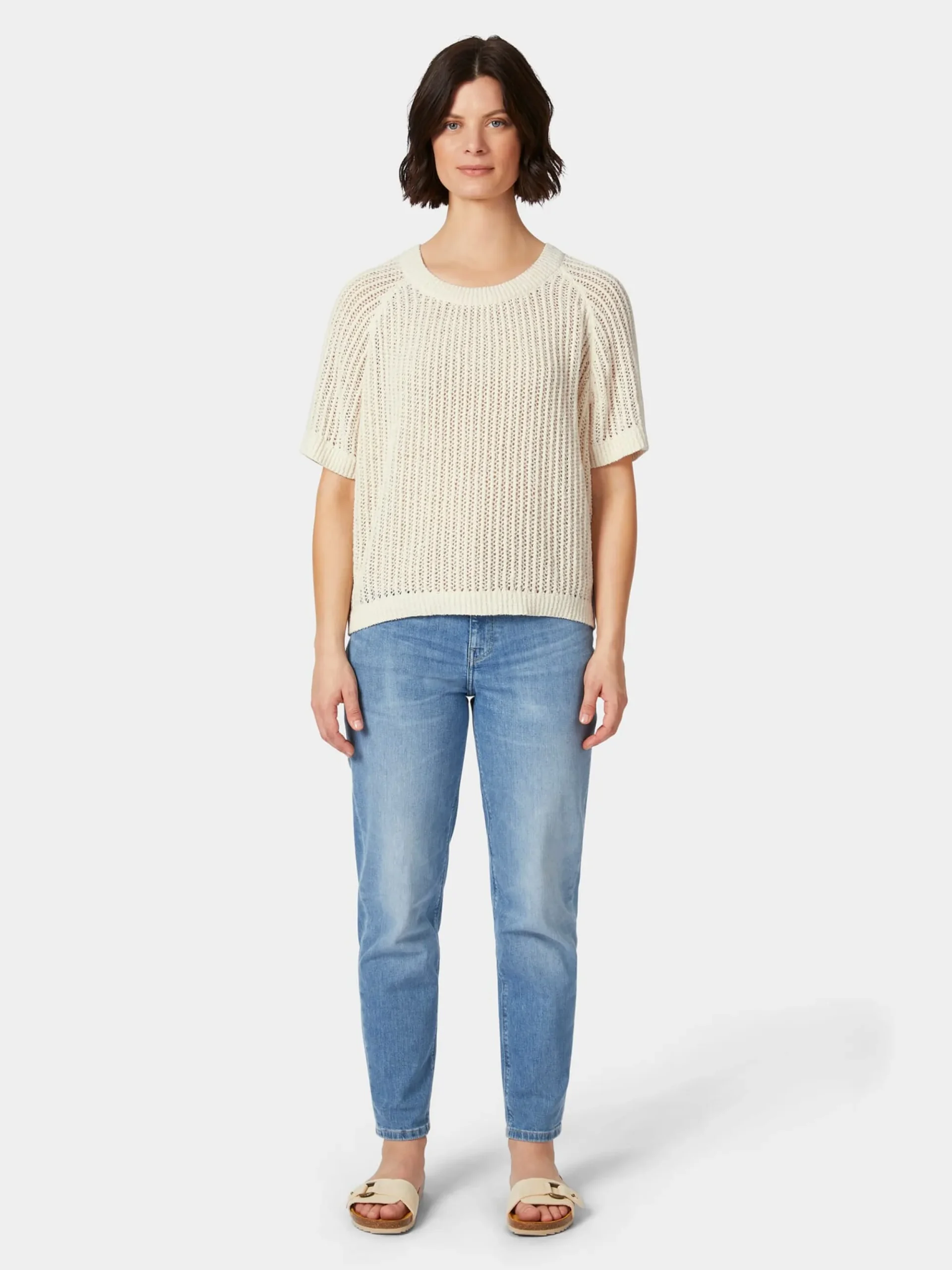 Shirts & Tops * LANIUS Damen-Strickshirt Bouclé Naturweiß