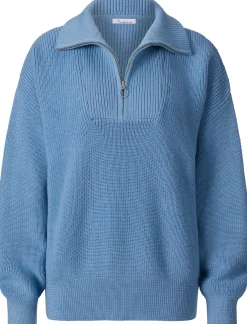 Pullover * Knowledge Cotton Apparel Damen-Stricktroyer Mittelblau