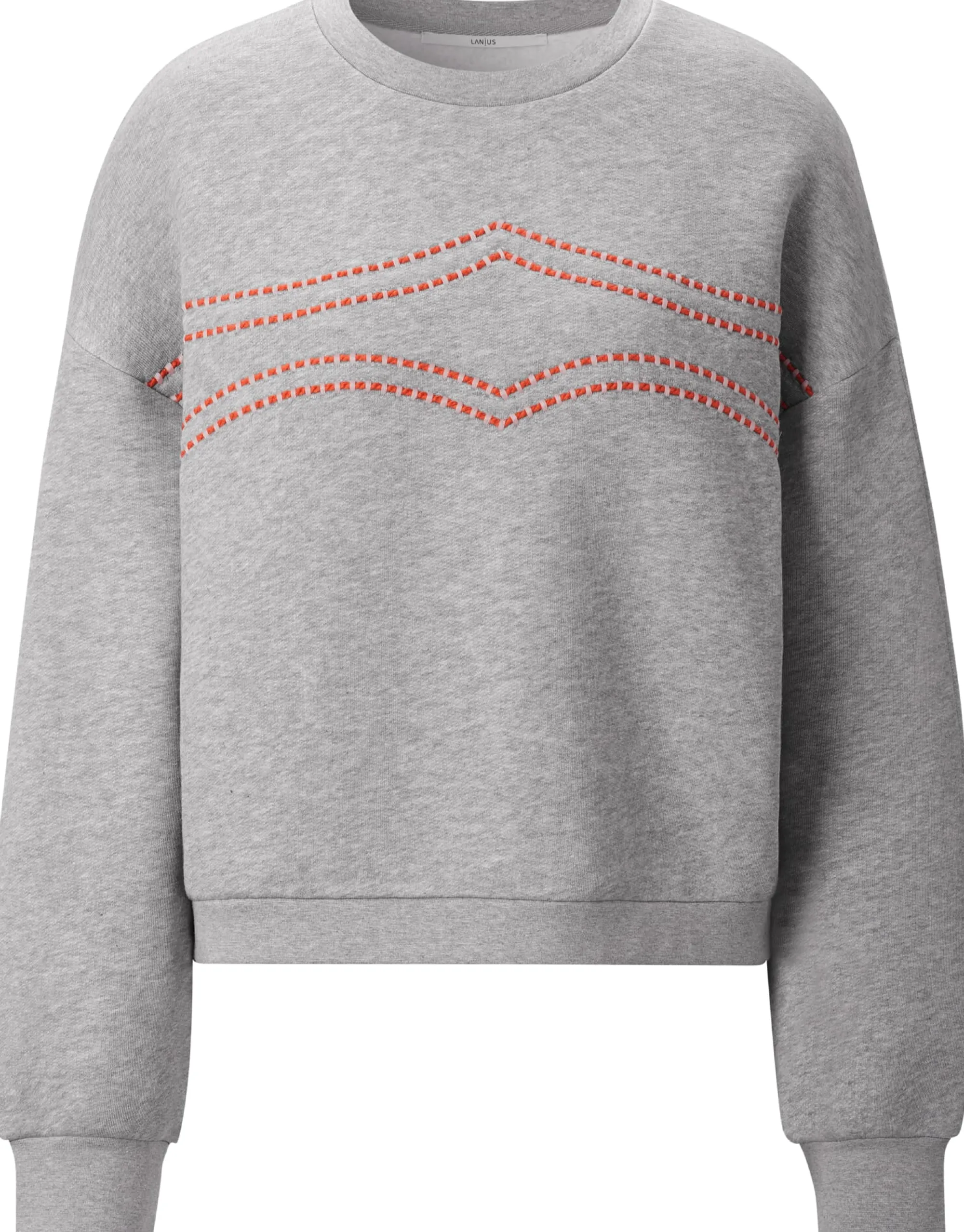 Sweatshirts & Hoodies|Pullover * LANIUS Damen-Sweatshirt mit Stickerei Hellgrau