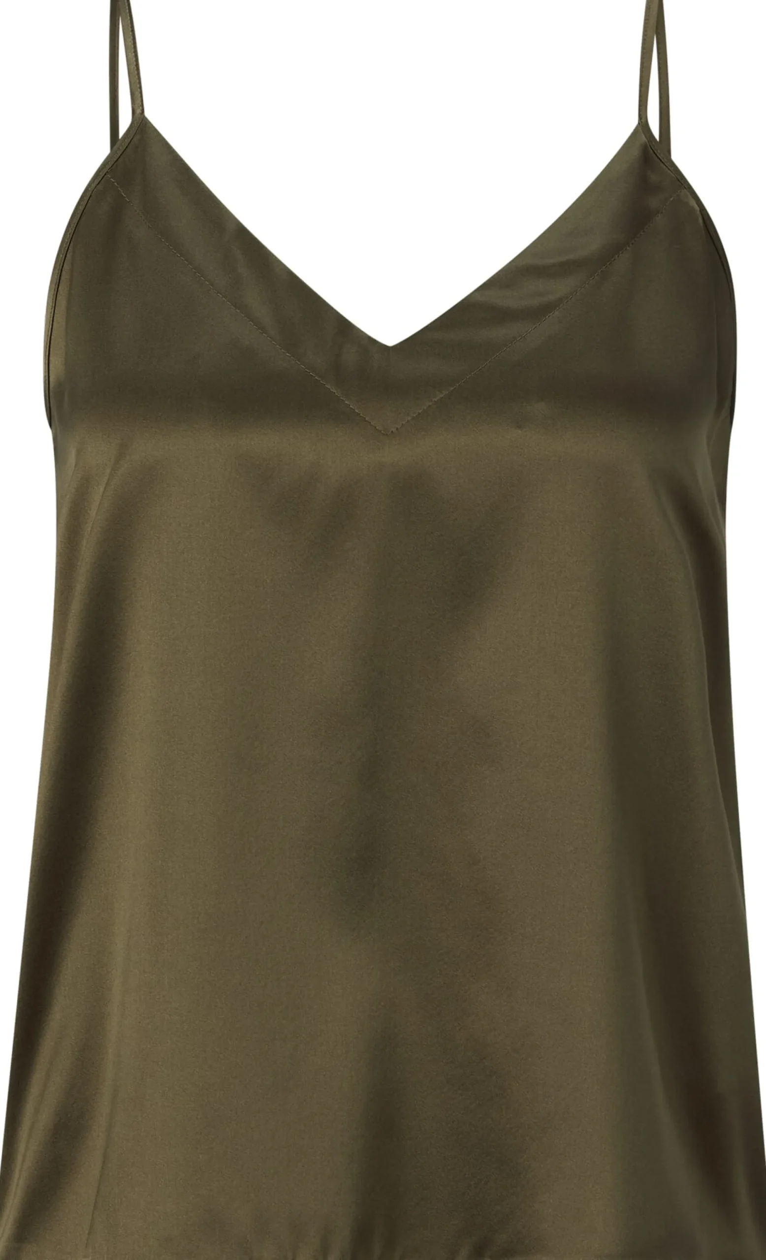 Shirts & Tops * LANIUS Damentop Seidensatin Oliv