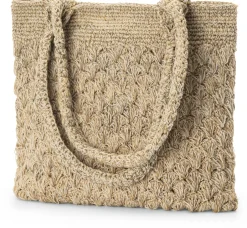 Einkaufstaschen & -Körbe * CARE BY ME Damen-Totebag gehäkelt, natur