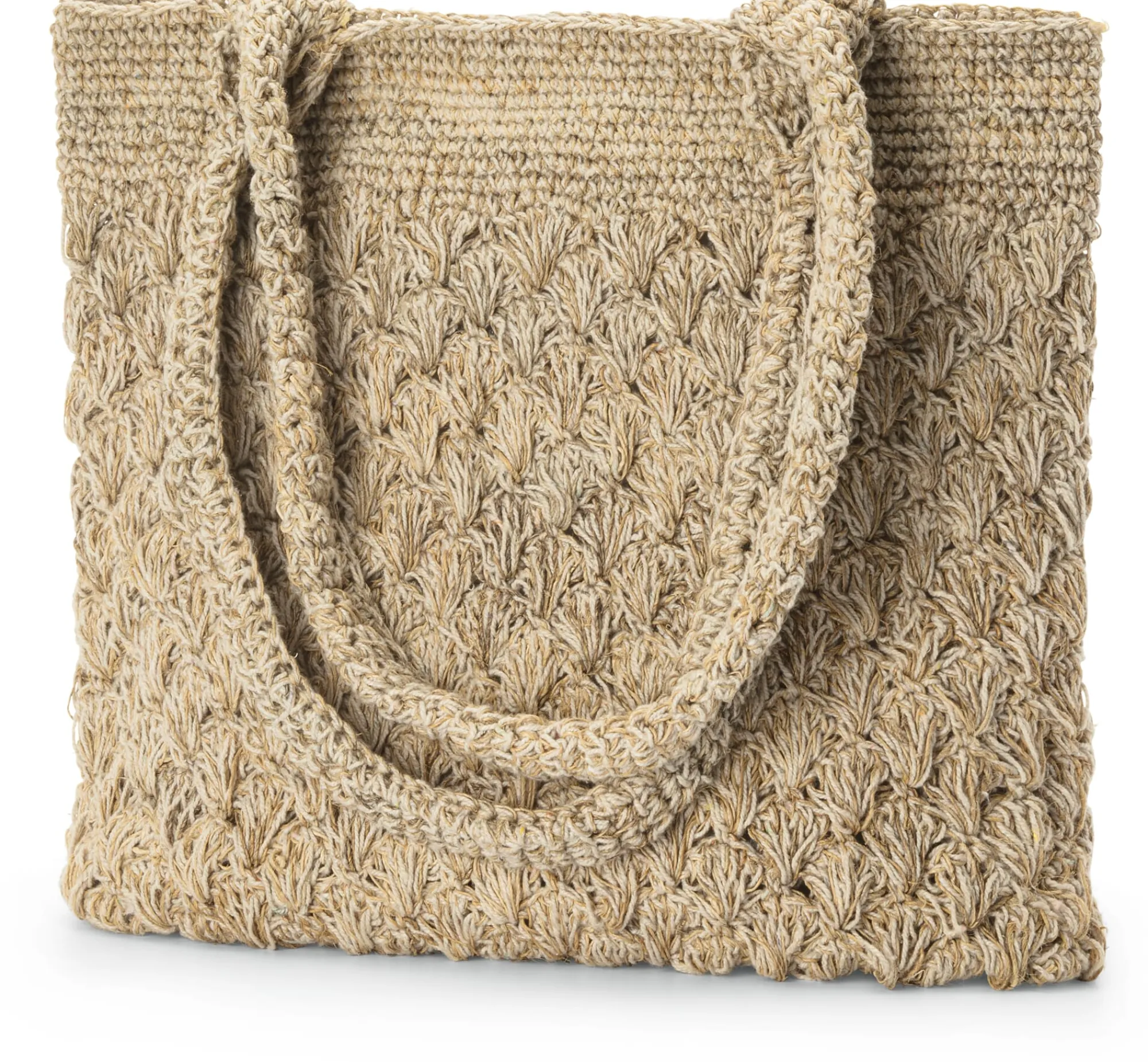 Einkaufstaschen & -Körbe * CARE BY ME Damen-Totebag gehäkelt, natur