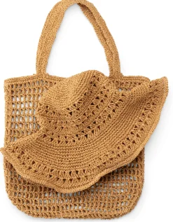 Einkaufstaschen & -Körbe * CARE BY ME Damen-Tote Bag Raffia, natur