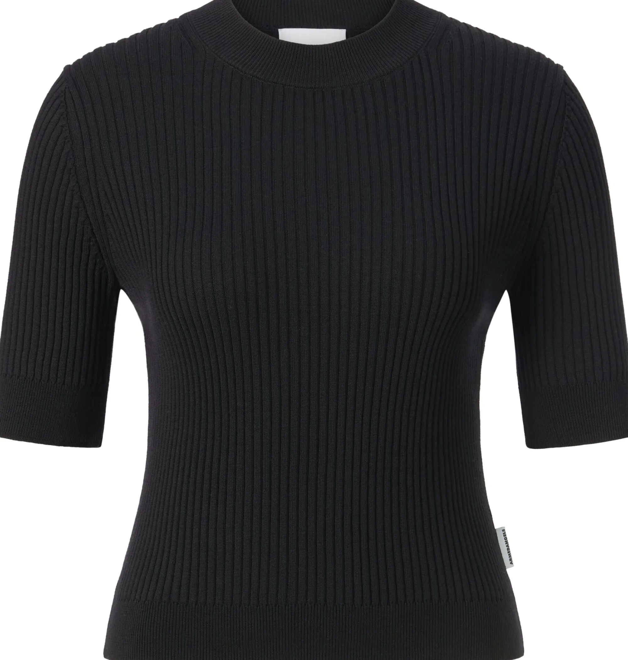 Shirts & Tops * Armedangels Damen-T-Shirt Rippe Schwarz