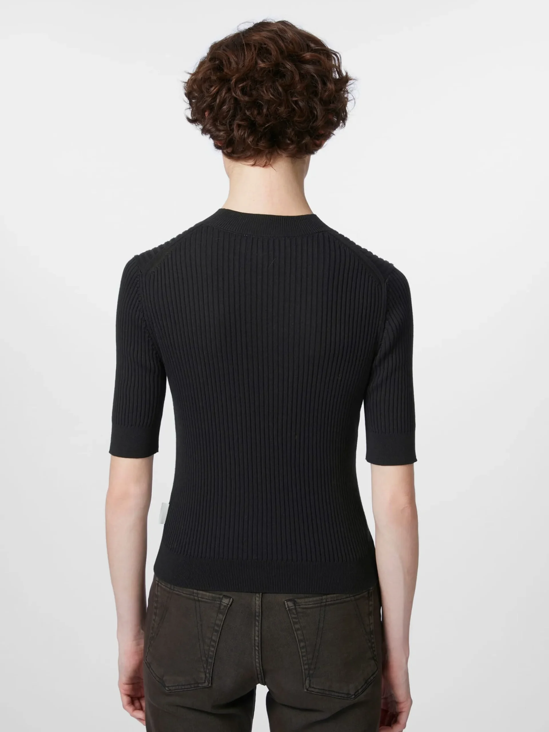 Shirts & Tops * Armedangels Damen-T-Shirt Rippe Schwarz