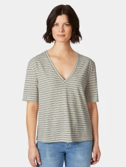 Shirts & Tops * LANIUS Damen-T-Shirt V-Ausschnitt