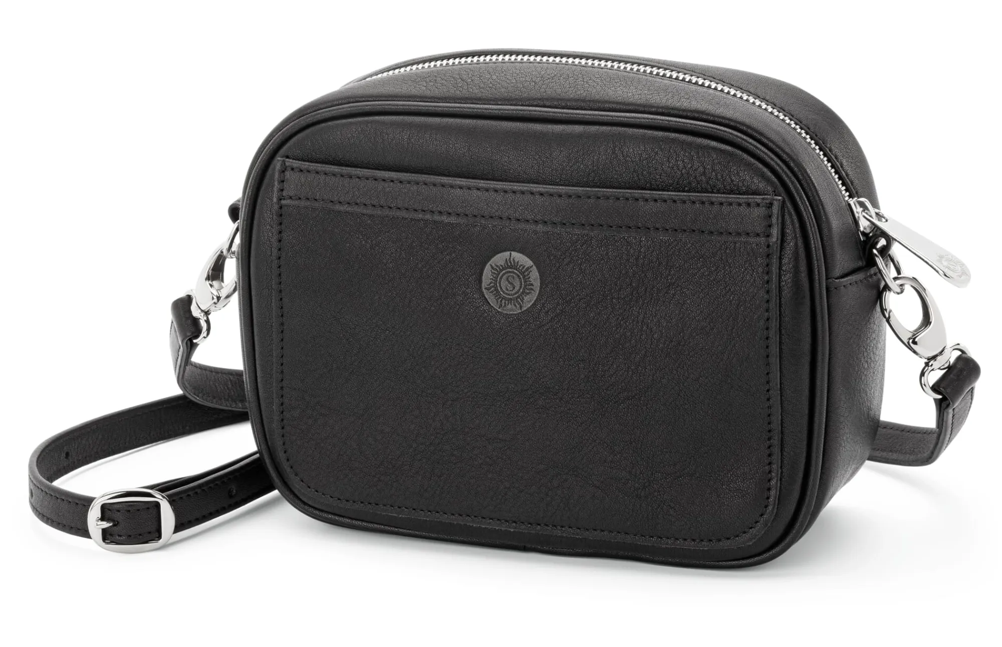 Umhänge- & Handtaschen|Handtaschen * Sonnenleder Damen-Umhängetasche Schwarz