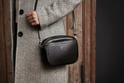 Umhänge- & Handtaschen|Handtaschen * Sonnenleder Damen-Umhängetasche Schwarz
