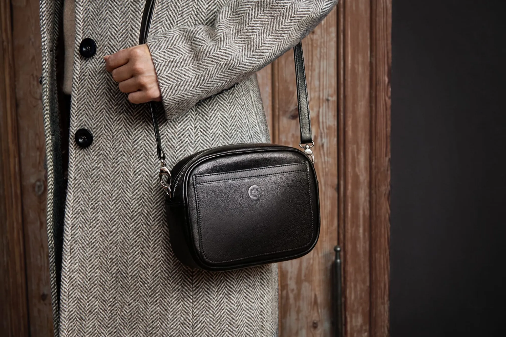 Umhänge- & Handtaschen|Handtaschen * Sonnenleder Damen-Umhängetasche Schwarz