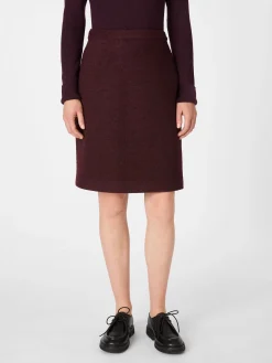Röcke * LANIUS Damen-Walkrock kurz Bordeaux