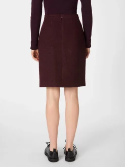 Röcke * LANIUS Damen-Walkrock kurz Bordeaux