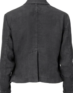 Blazer & Westen * Hannes Roether Daen-Wickelblazer kurz Anthrazit