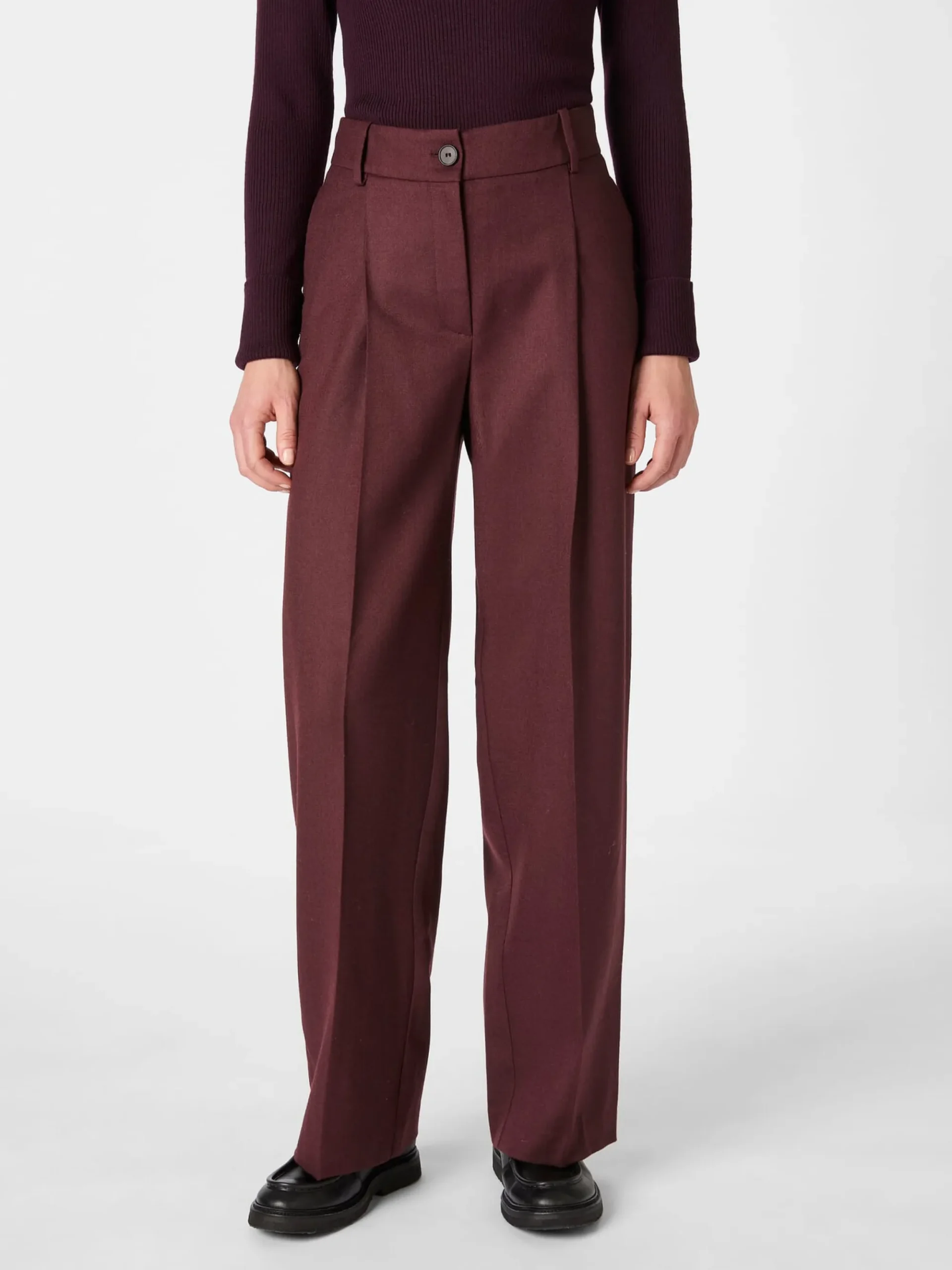 Hosen * LANIUS Damen-Wollhose Bordeaux
