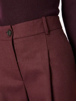 Hosen * LANIUS Damen-Wollhose Bordeaux