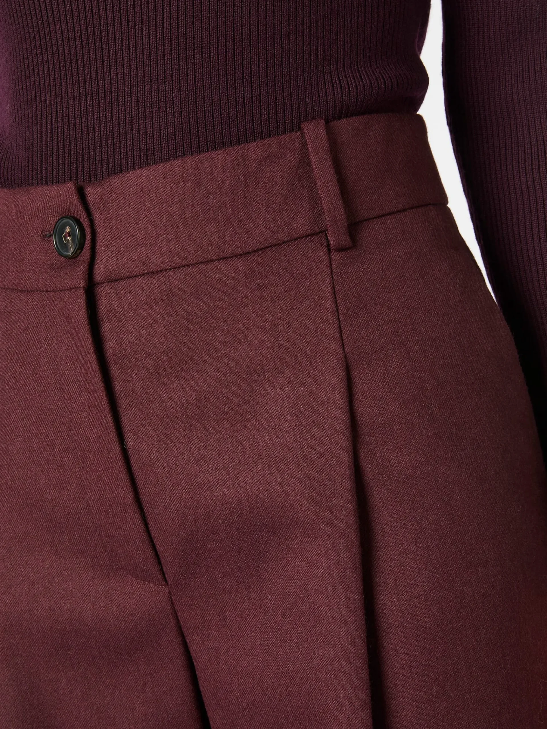 Hosen * LANIUS Damen-Wollhose Bordeaux
