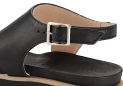 Sandalen|Freizeitschuhe * Werner Schuhe Damen-Zehenstegsandale Schwarz