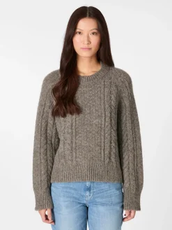 Pullover * Les Racines du Ciel Daen-Zopftrickpullover Alpaka Taupe