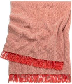 Decken * Tweedmill Textiles Decke Fischgrät Koralle