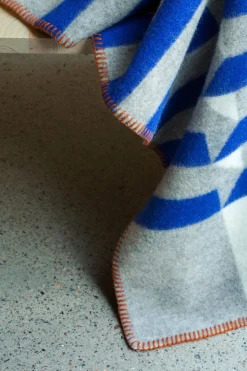 Decken * Røros Tweed Decke Kvam Blau