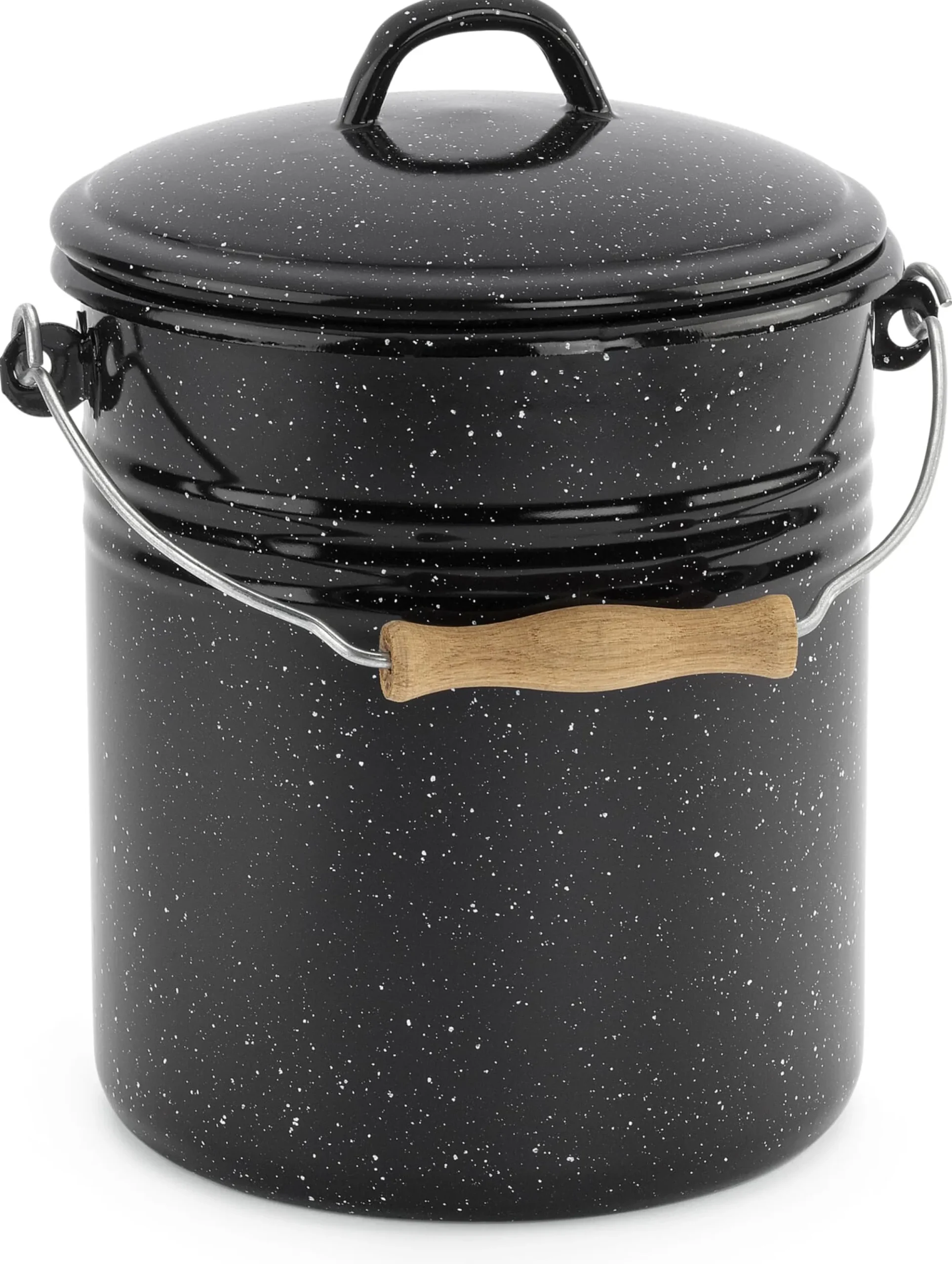Mülleimer * Karl Krüger Deckeleimer Emaille 5 Liter
