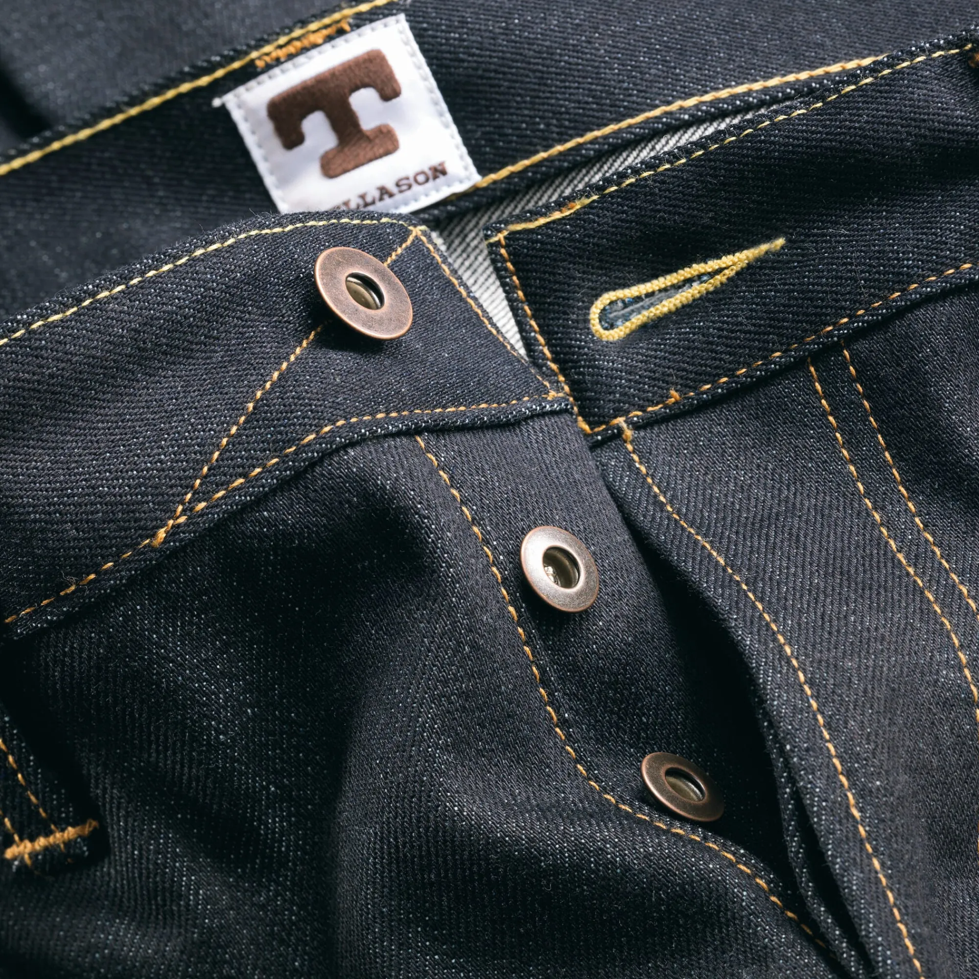 Jeans|Hosen * Tellason Denim-Hose Dunkelblau