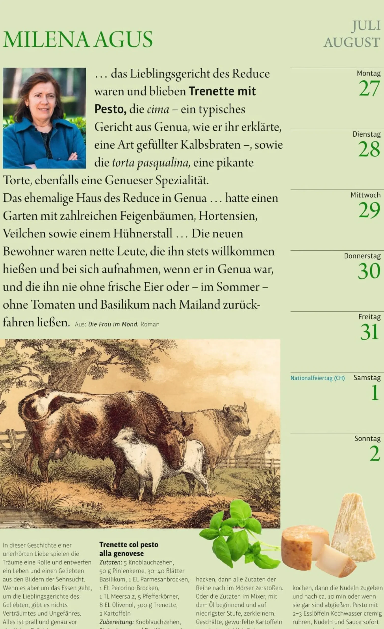Wandkalender|Zeitplaner & Kalender * Athesia Kalenderverlag Der literarische Küchenkalender 2026