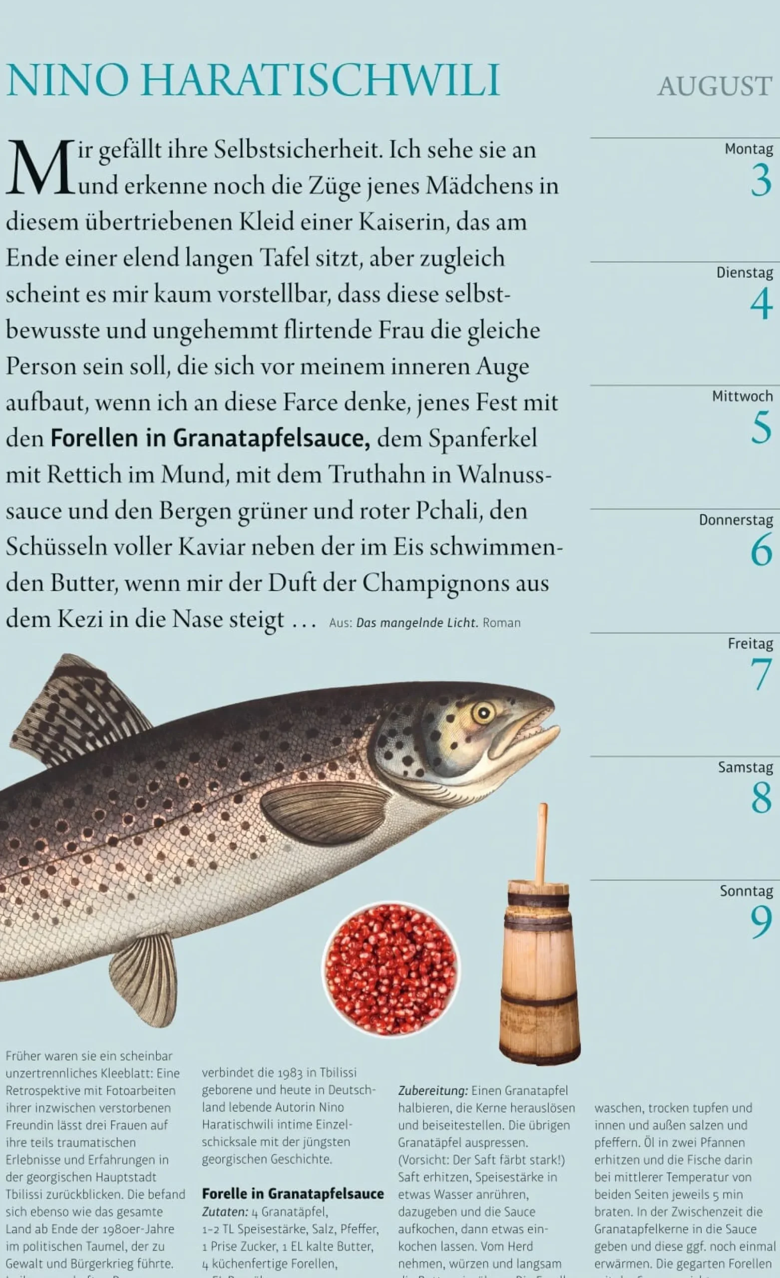 Wandkalender|Zeitplaner & Kalender * Athesia Kalenderverlag Der literarische Küchenkalender 2026