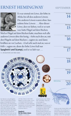 Wandkalender|Zeitplaner & Kalender * Athesia Kalenderverlag Der literarische Küchenkalender 2026