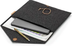 Etuis & Federtaschen|Notebook- & Aktentaschen * P.A.P. Sweden Dokumenten- und Tablethülle Wollfilz Anthrazit