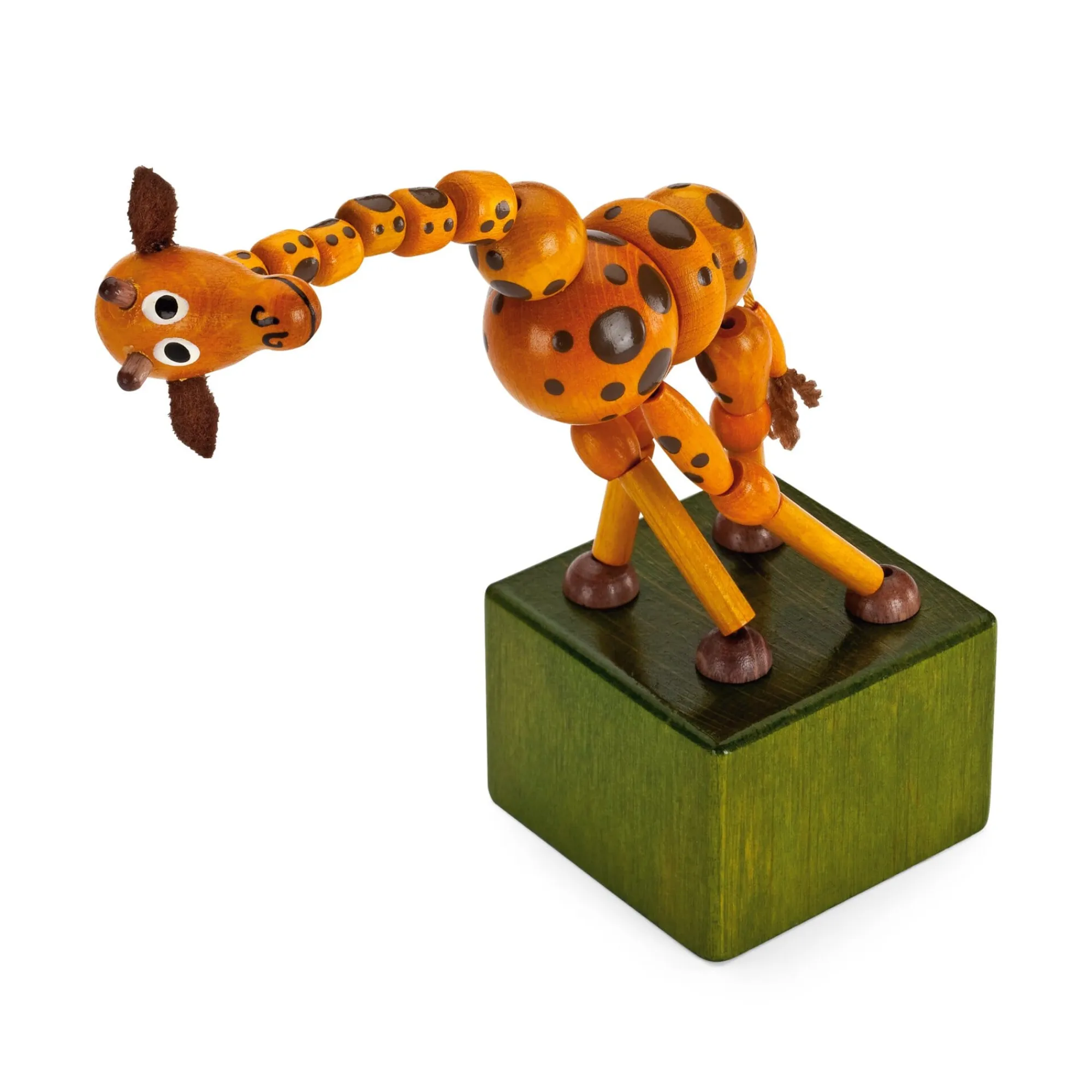 Physikalisches Spielzeug|Holzspielzeug * Detoa Albrechtice Drückfigur Giraffe