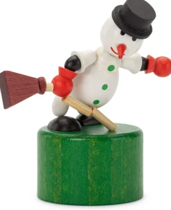 Physikalisches Spielzeug|Holzspielzeug * Detoa Albrechtice Drückfigur Schneemann