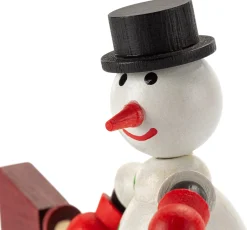 Physikalisches Spielzeug|Holzspielzeug * Detoa Albrechtice Drückfigur Schneemann
