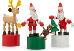 Physikalisches Spielzeug|Holzspielzeug * Detoa Albrechtice Drückfigur Weihnachtsmann