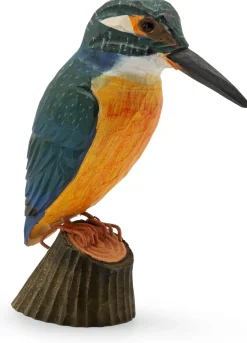 Gartendekoration * Wildlife Garden Eisvogel Lindenholz handgeschnitzt