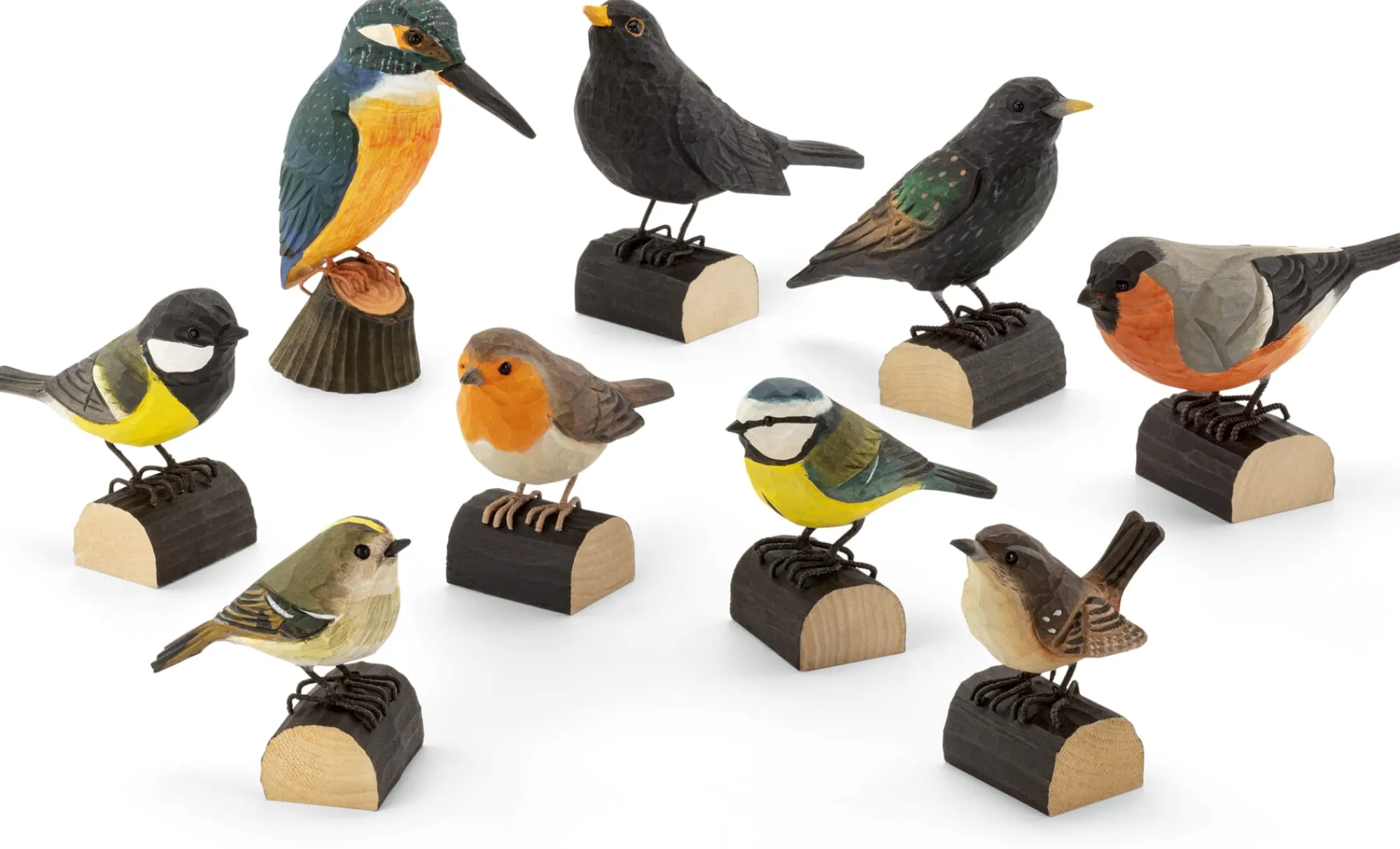 Gartendekoration * Wildlife Garden Eisvogel Lindenholz handgeschnitzt