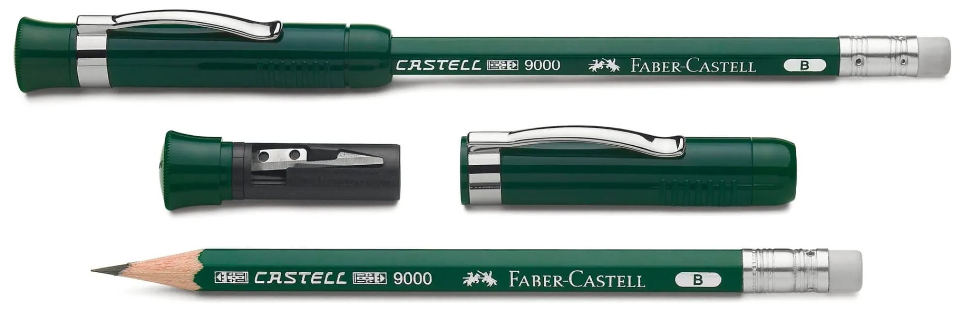 Radierer|Bleistifte * Faber-Castell Bleistift mit Aufsatz