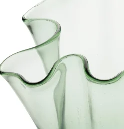 Vasen & Schalen * Farbglashütte Lauscha Faltenvase Thüringer Waldglas