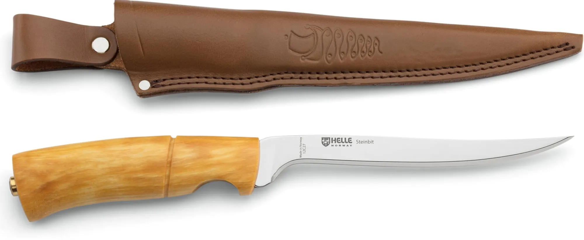 Rostfreie Messer * Helle Knives Filetiermesser Maserbirke