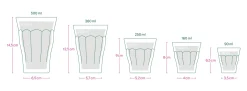 Gläser * Duralex Französisches Bistroglas Pink