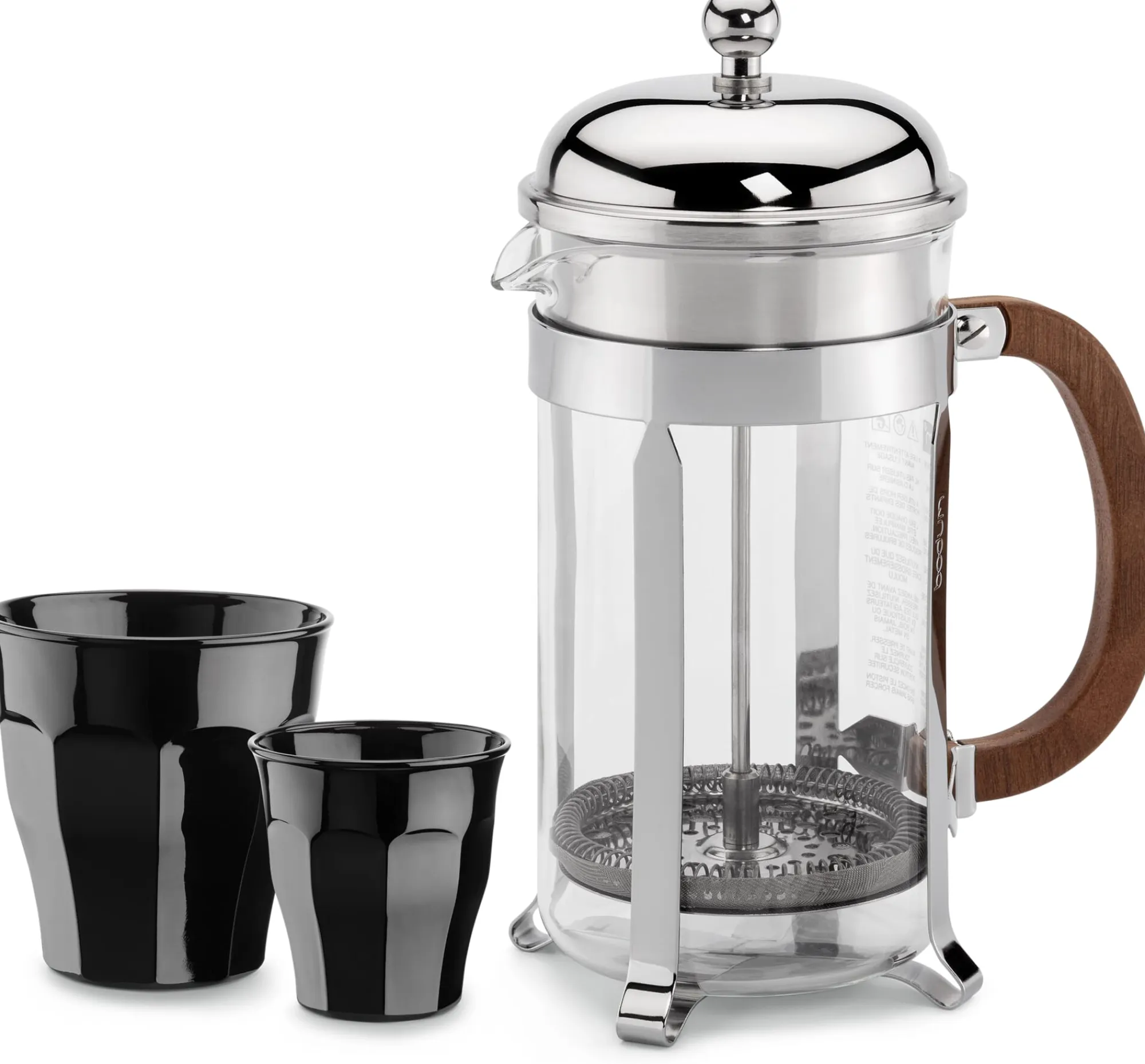 Tassen * Duralex Französisches Kaffeeglas schwarz