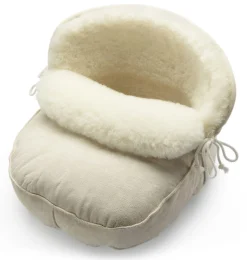 Strümpfe & Socken|Socken * Hofbrucker Fußtasche Lammfell olivengegerbt