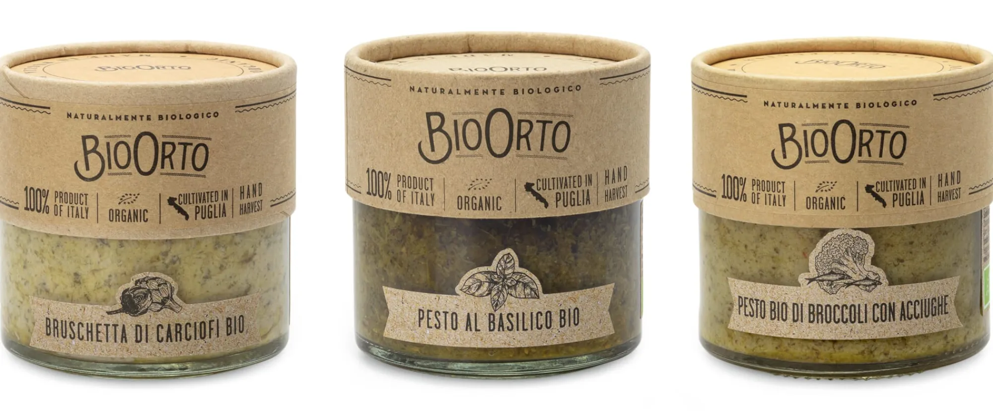 Herzhafte Brotaufstriche|Pesto * Bio Orto Geschenkset Bio-Pestos und Bio-Aufstrich