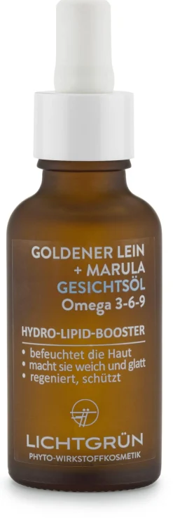 Hautpflege * LICHTGRÜN® Gesichtsöl Goldener Lein und Marula