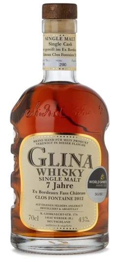 Whisky * Glina Whisky Destillerie Glina Single Cask Whisky Bordeaux Cask 7 Jahre