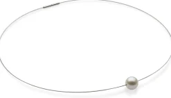 Schmuck * Ménard Halsreif Süßwasserperle, Weiß