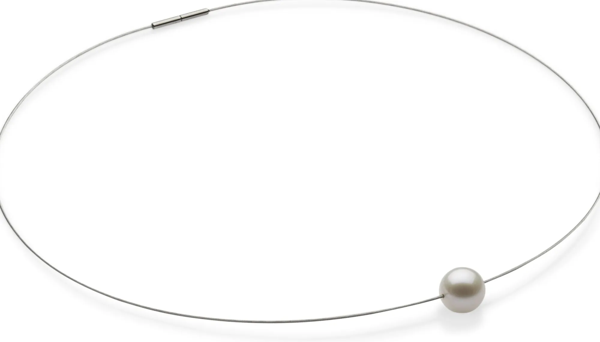 Schmuck * Ménard Halsreif Süßwasserperle, Weiß
