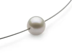 Schmuck * Ménard Halsreif Süßwasserperle, Weiß