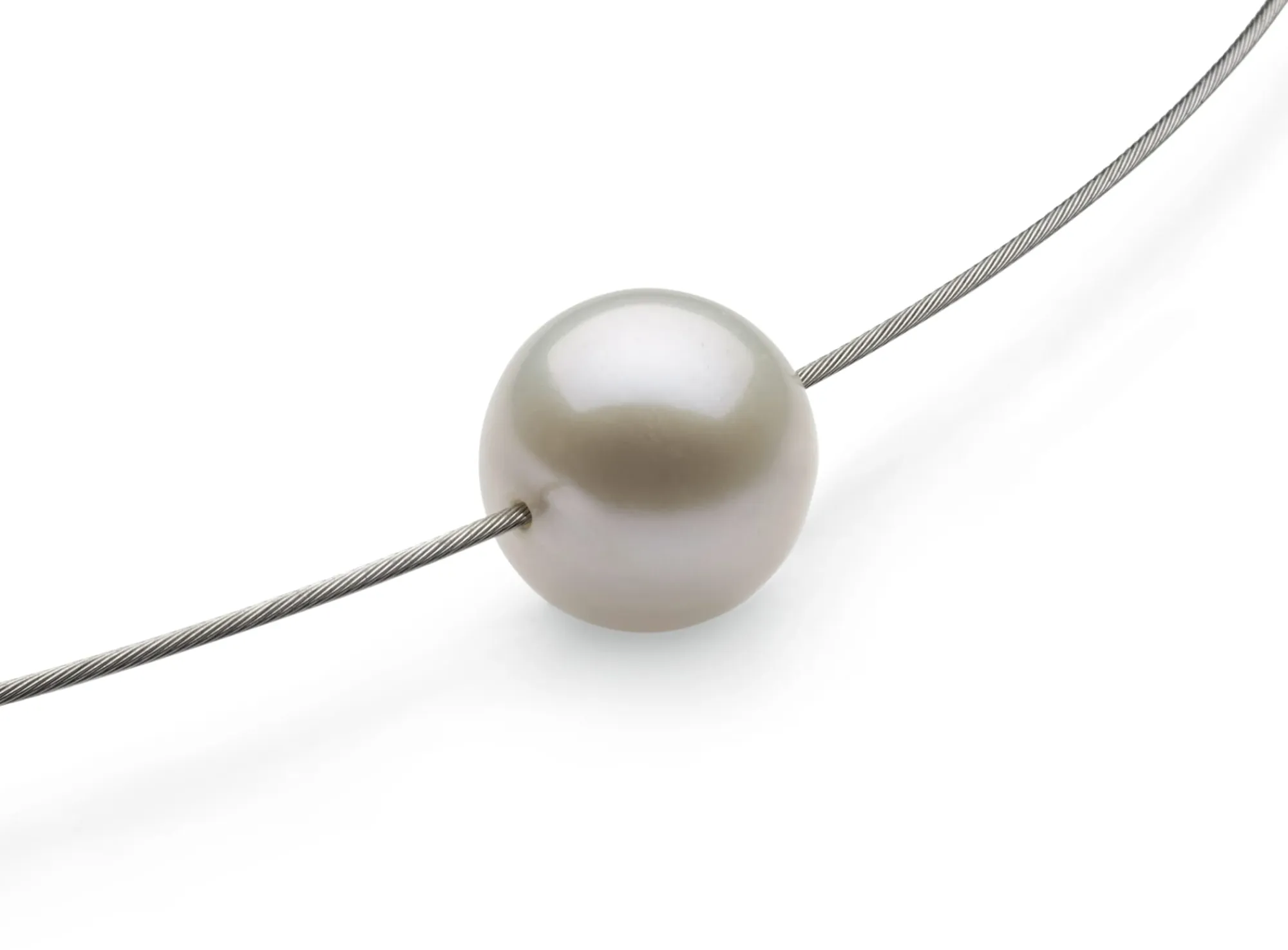 Schmuck * Ménard Halsreif Süßwasserperle, Weiß