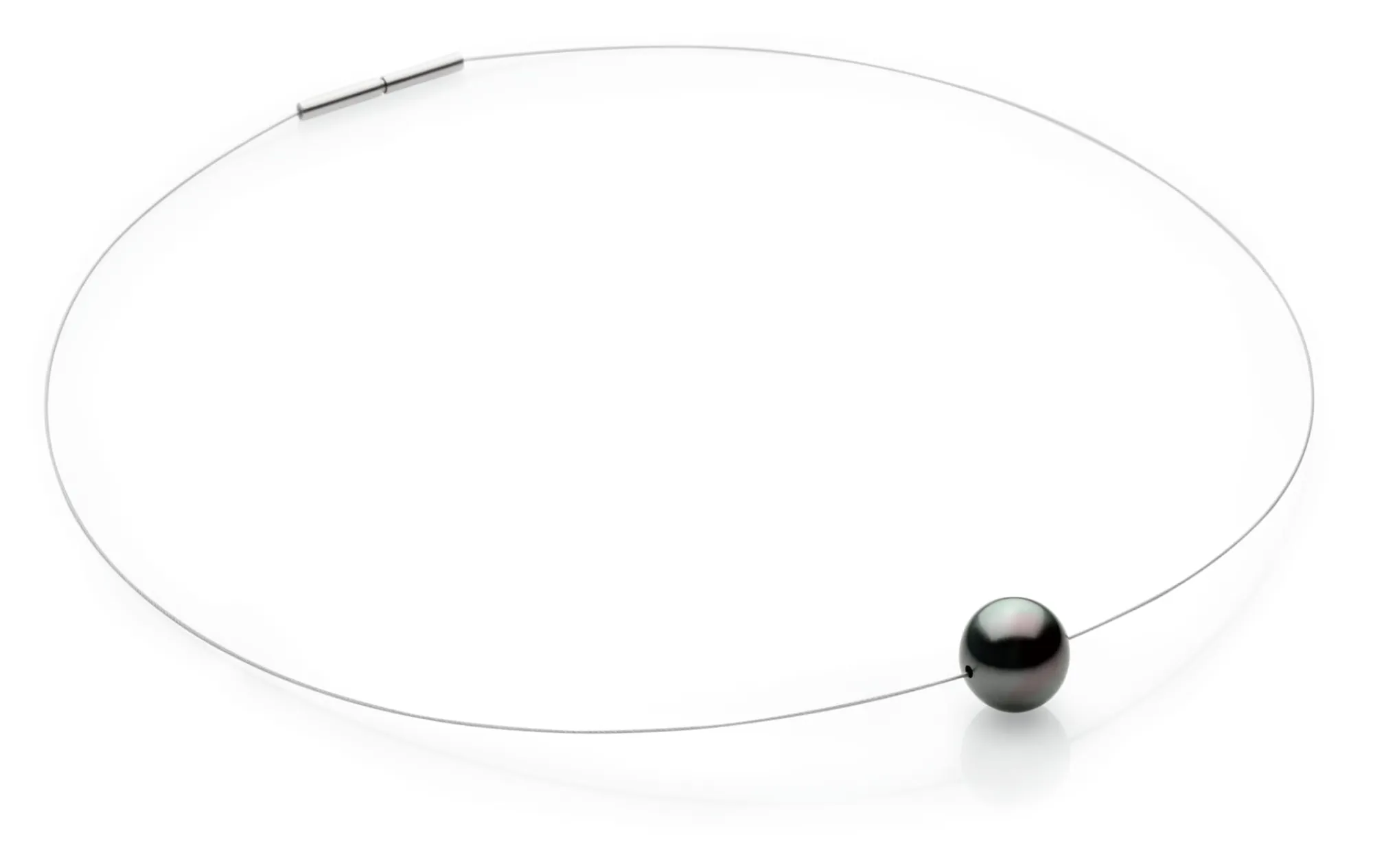 Schmuck * Ménard Halsreif Tahiti-Zuchtperle Anthrazit